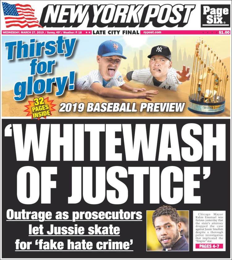 Portada de New York Post (USA)