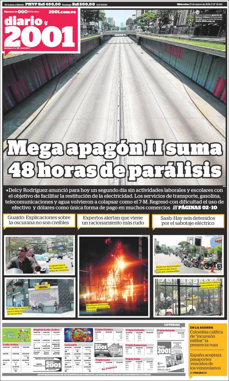 Portada de 2001 - Dosmiluno (Venezuela)