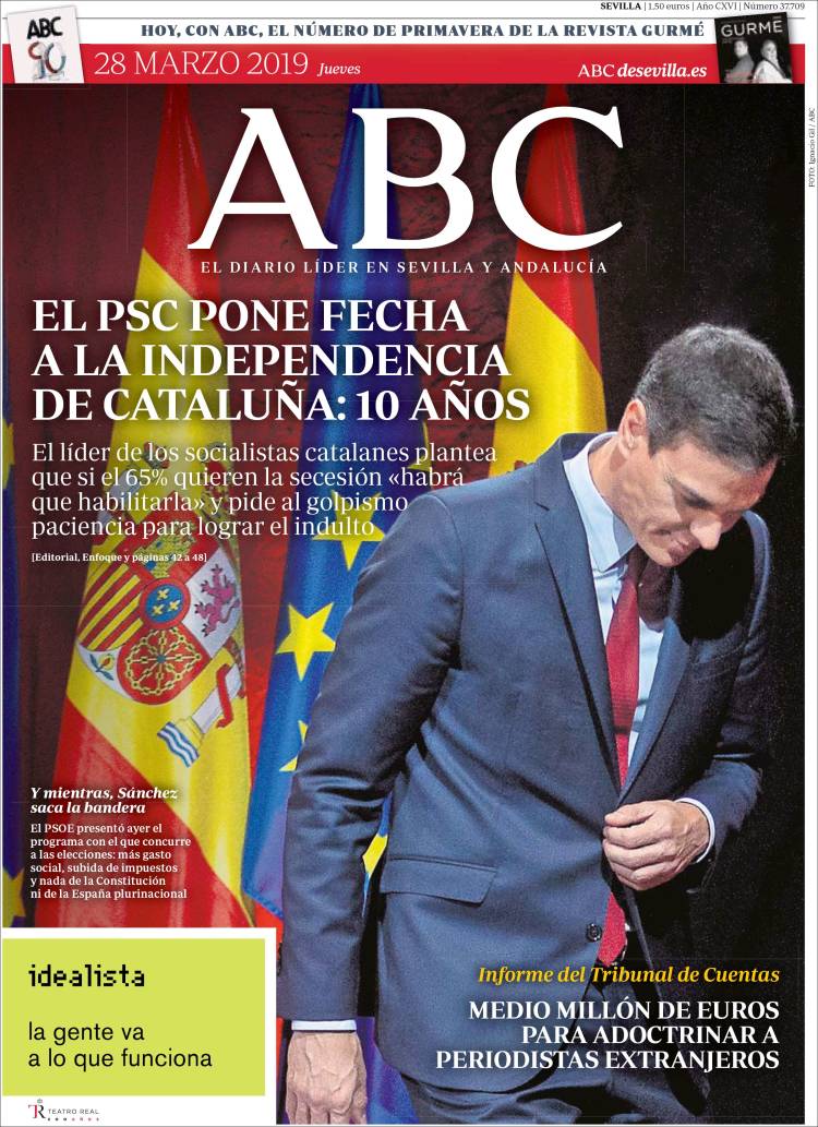 Portada de ABC - Sevilla (Espa&ntilde;a)