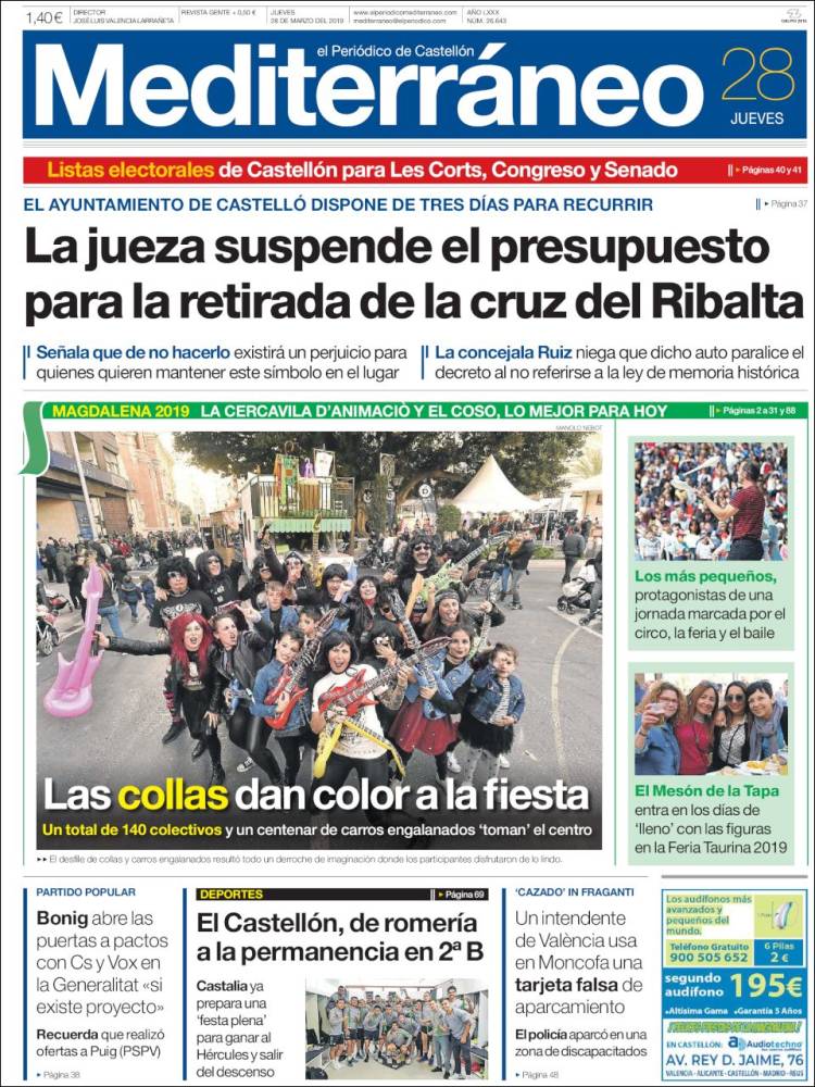 Portada de El Periódico Mediterraneo (Espa&ntilde;a)