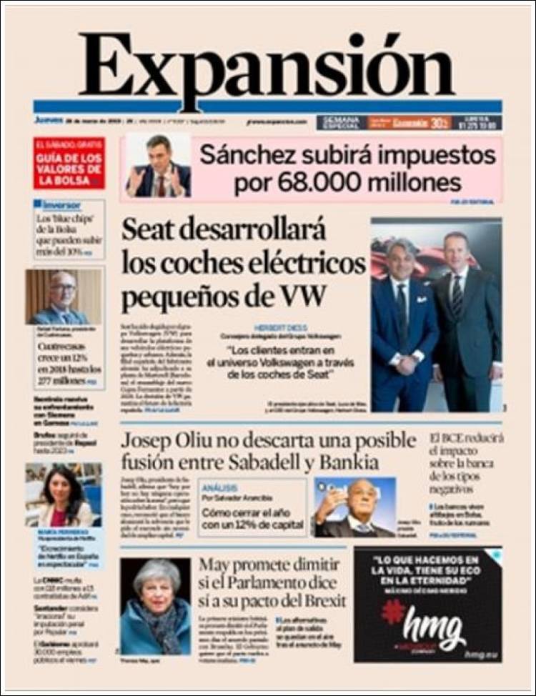 Portada de Expansión (Espa&ntilde;a)