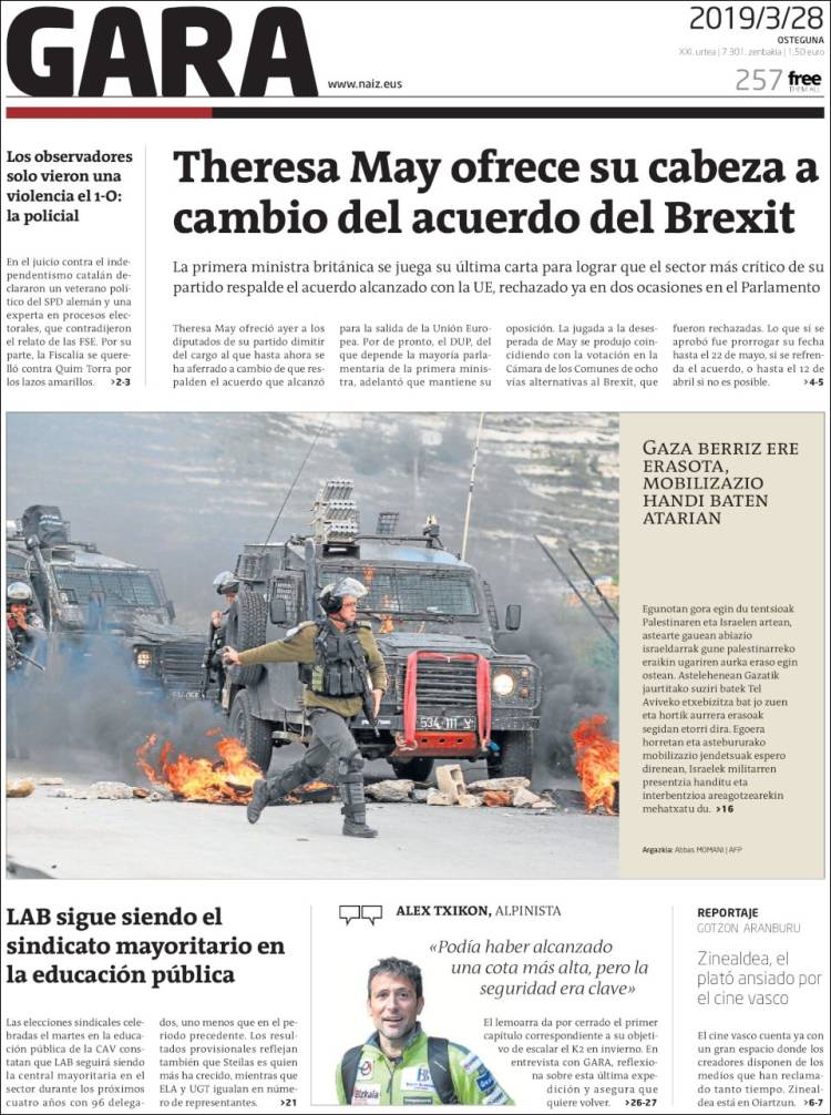 Portada de Gara (Espa&ntilde;a)