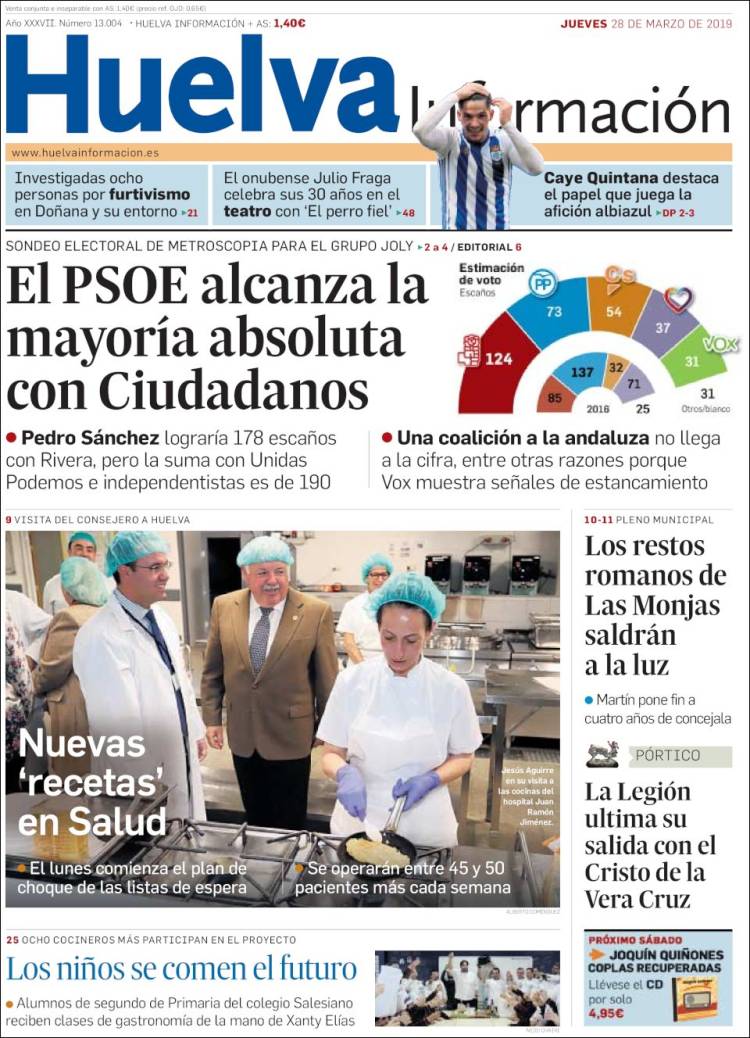 Portada de Huelva Información (Espa&ntilde;a)
