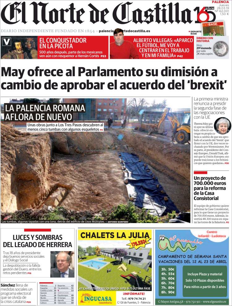 Portada de Norte de Castilla - Palencia (Espa&ntilde;a)