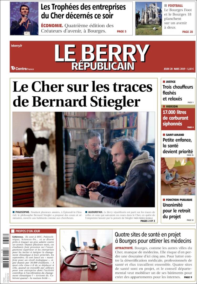 Portada de Berry Republicain (Francia)