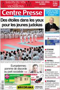 Portada de Centre Presse (Francia)