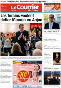 Portada de Le Courrier de l'Ouest (Francia)
