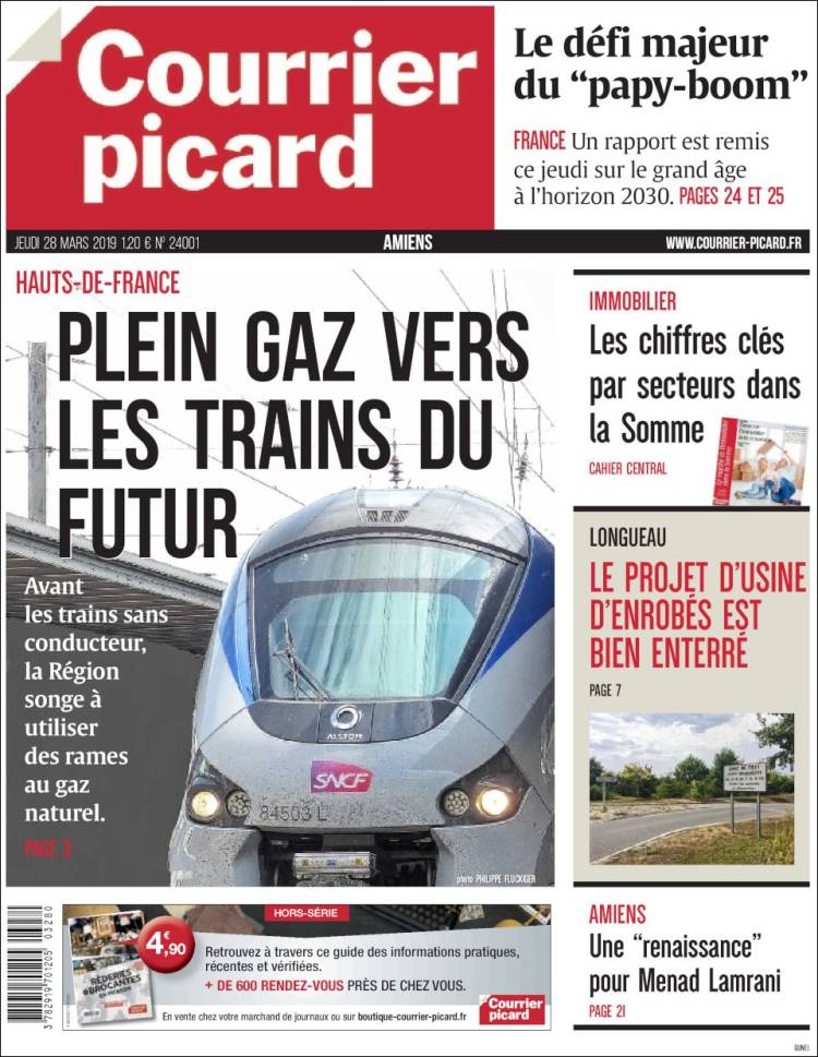 Portada de Courrier Picard (Francia)