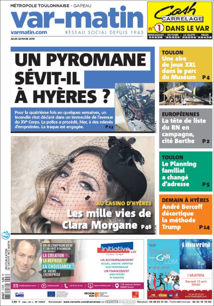 Portada de Nice-Matin (Francia)