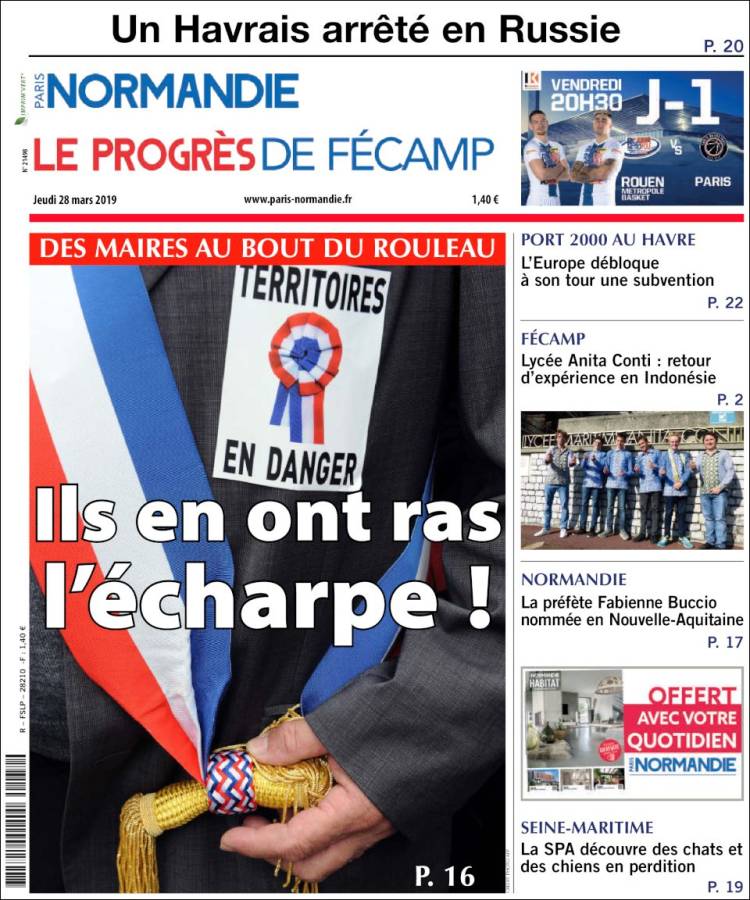 Portada de Progres de Fecamp (Francia)