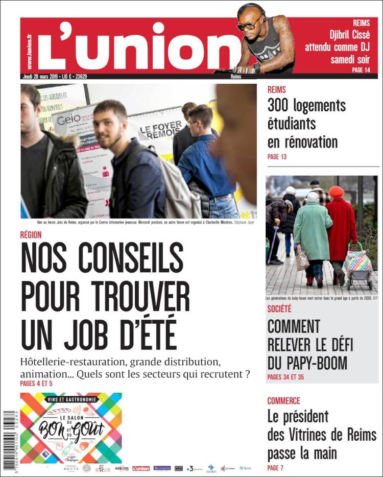 Portada de L'Union (Francia)