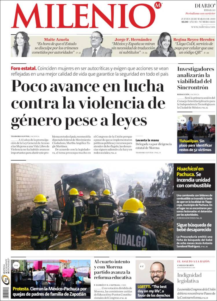 Portada de Milenio de Hidalgo (México)