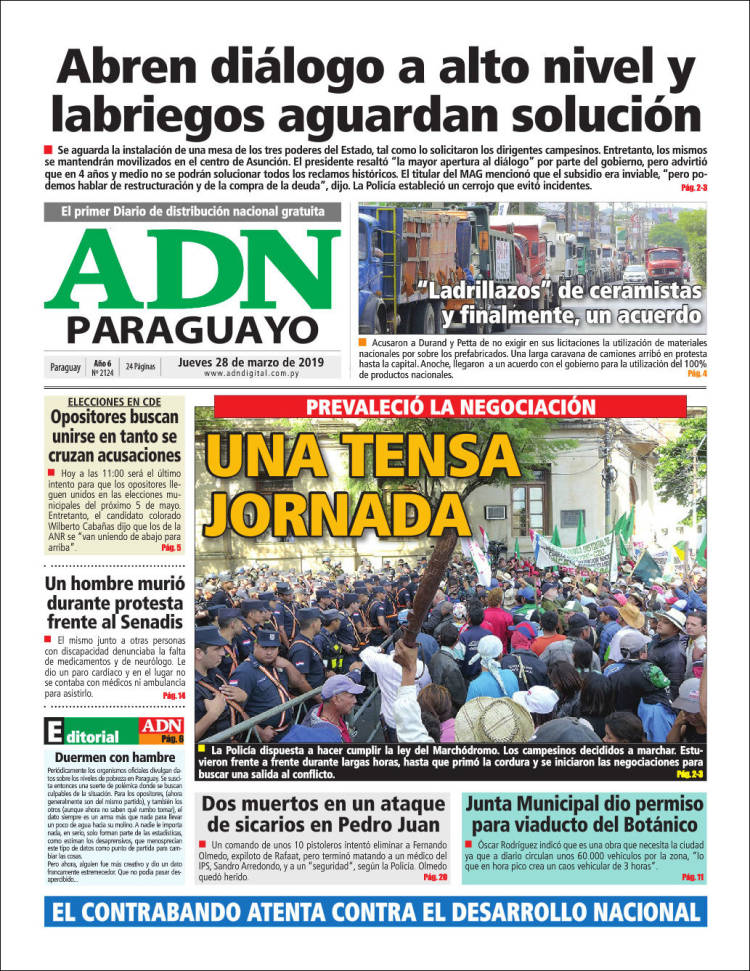 Portada de ADN Paraguayo (Paraguay)