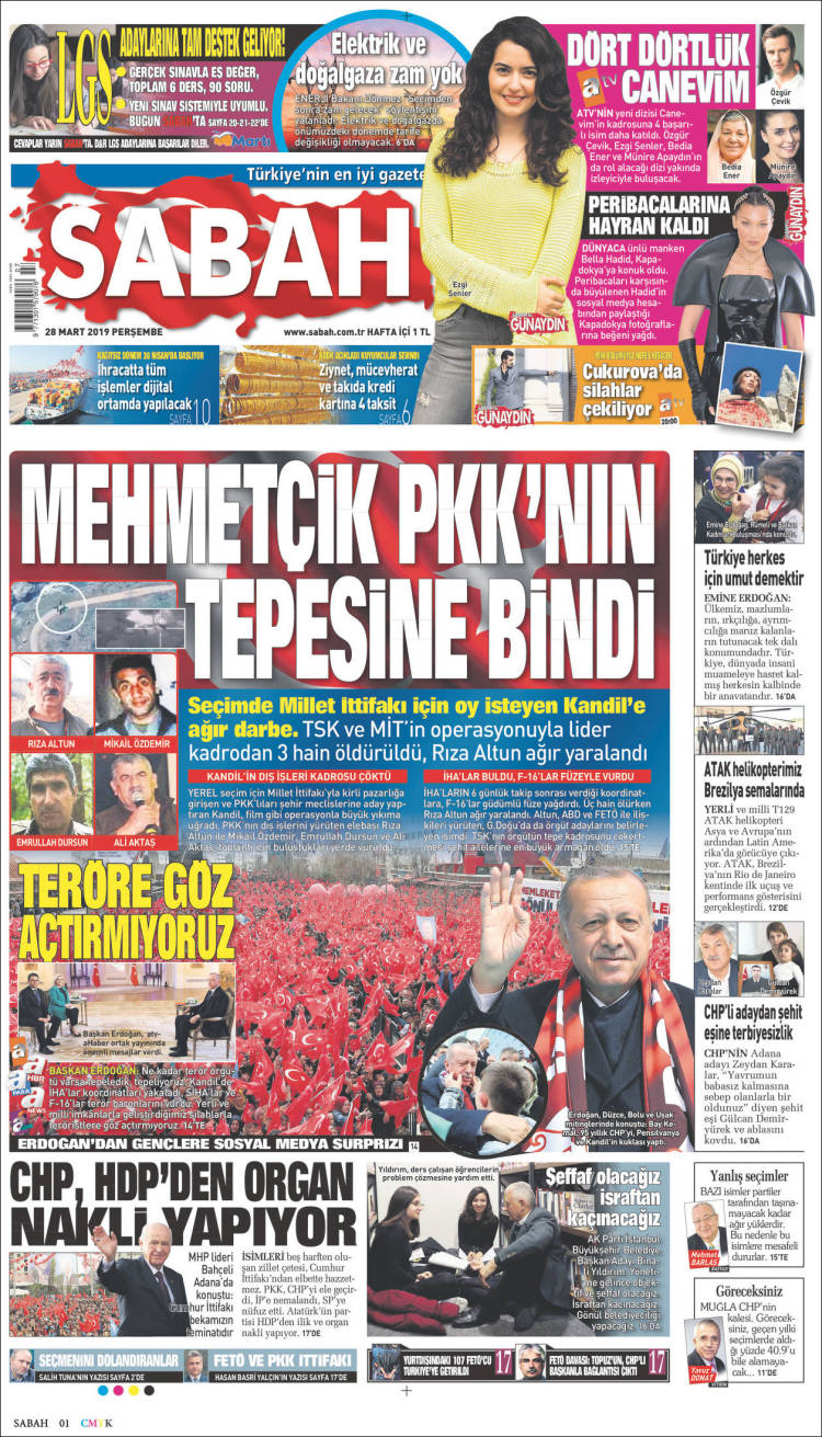 Portada de Sabah (Turqu&iacute;a)