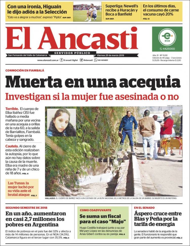 Portada de El Ancasti (Argentina)