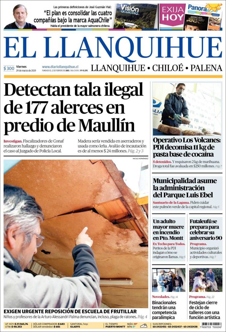 Portada de El Llanquihue (Chile)