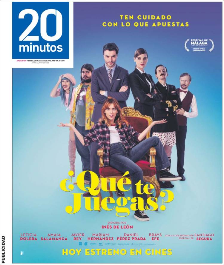 Portada de 20 Minutos - Sevilla (Espa&ntilde;a)