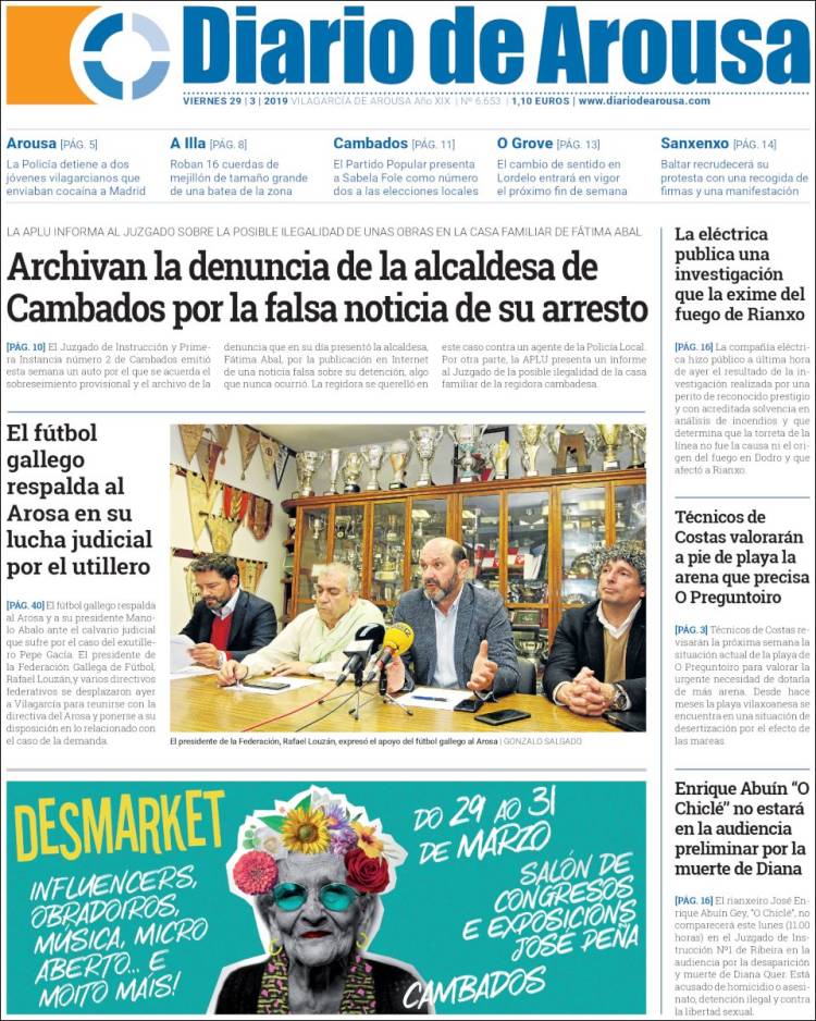 Portada de Diario de Arousa (Espa&ntilde;a)