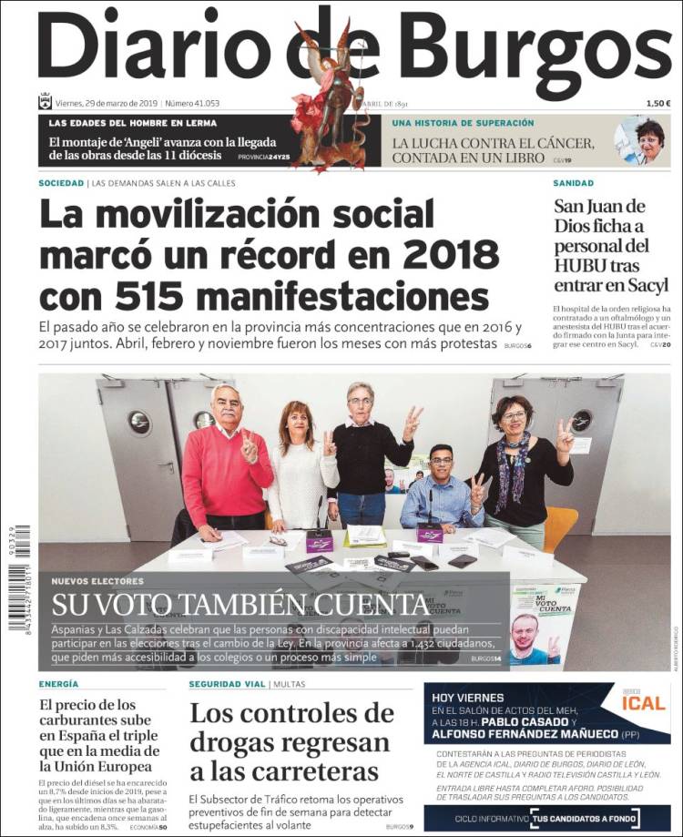 Portada de Diario de Burgos (Espa&ntilde;a)