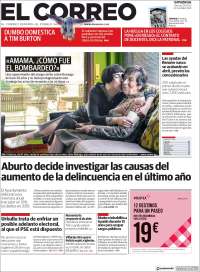 Portada de El Correo - Guipuzcoa (Espa&ntilde;a)