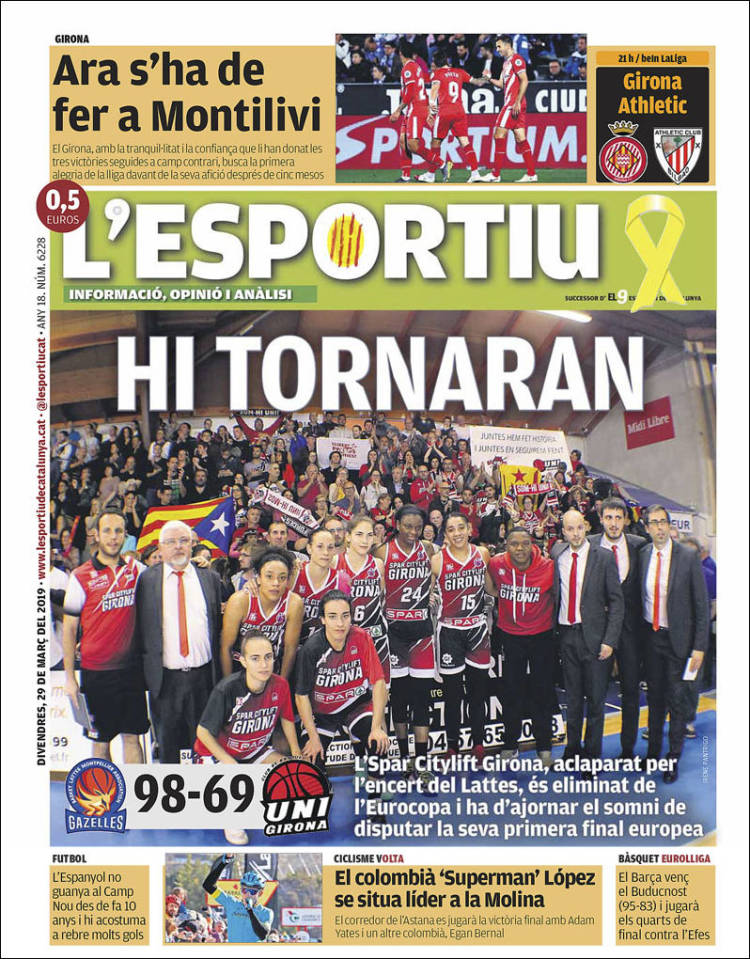 Portada de L'Esportiu : Girona (Espa&ntilde;a)