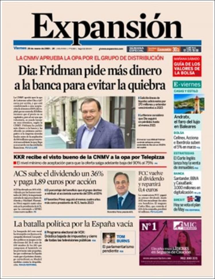 Portada de Expansión (Espa&ntilde;a)