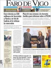 Portada de El Faro de Vigo - Ourense (Espa&ntilde;a)