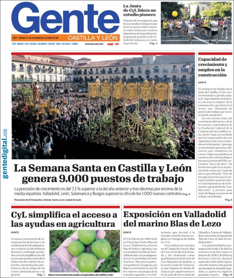 Portada de Gente en Palencia (Espa&ntilde;a)