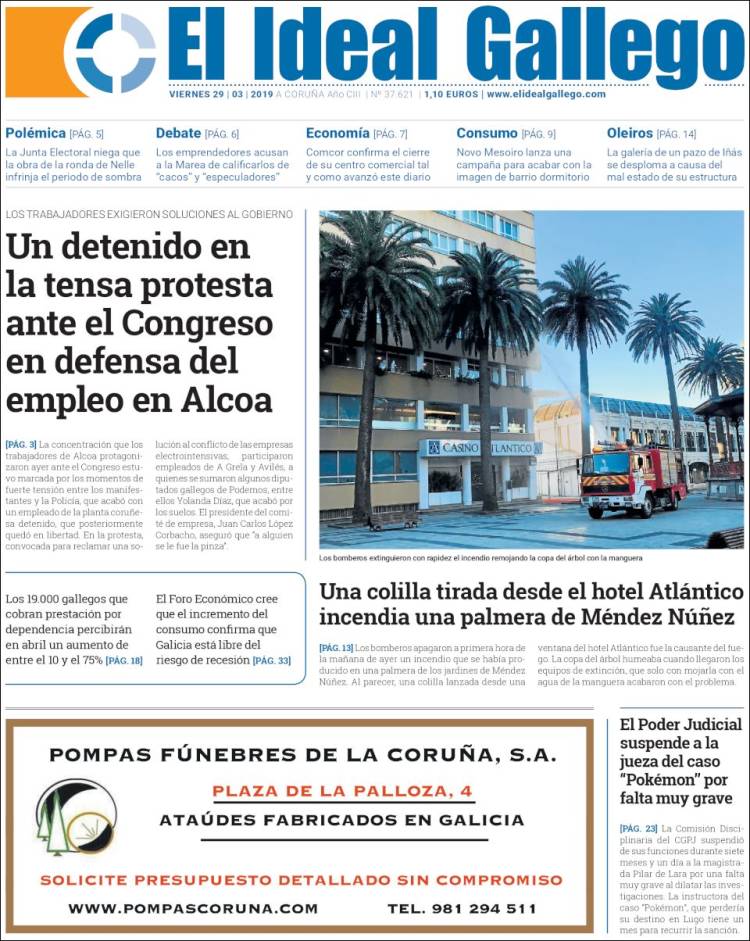 Portada de El Ideal Gallego (Espa&ntilde;a)