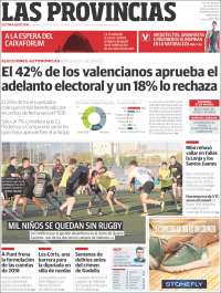 Portada de Las Provincias (Espa&ntilde;a)
