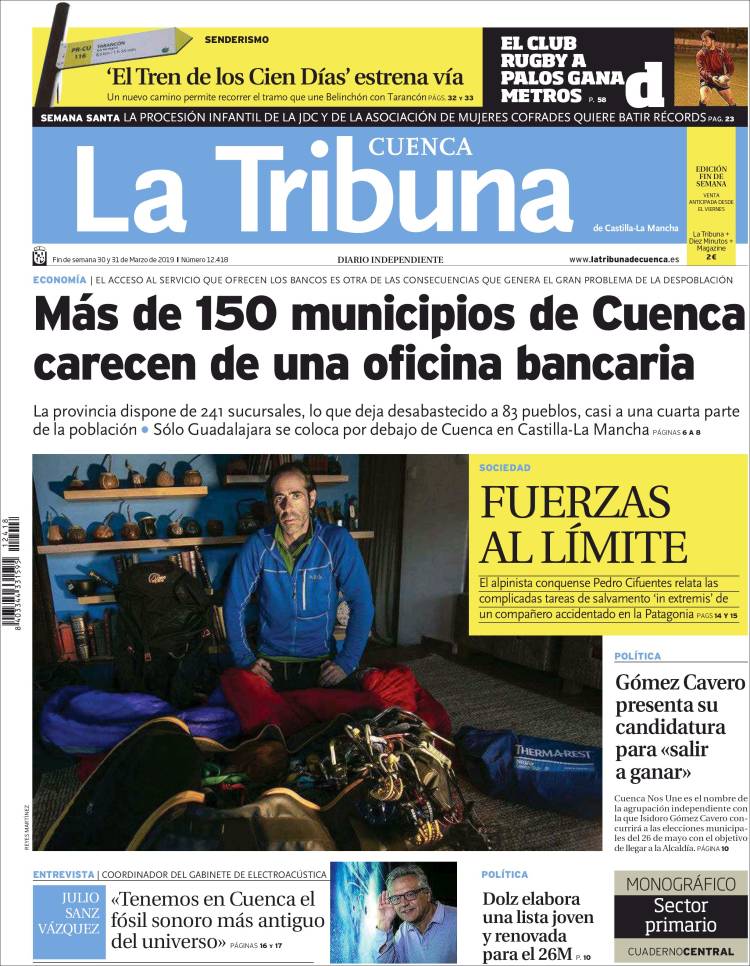 Portada de La Tribuna de Cuenca (Espa&ntilde;a)