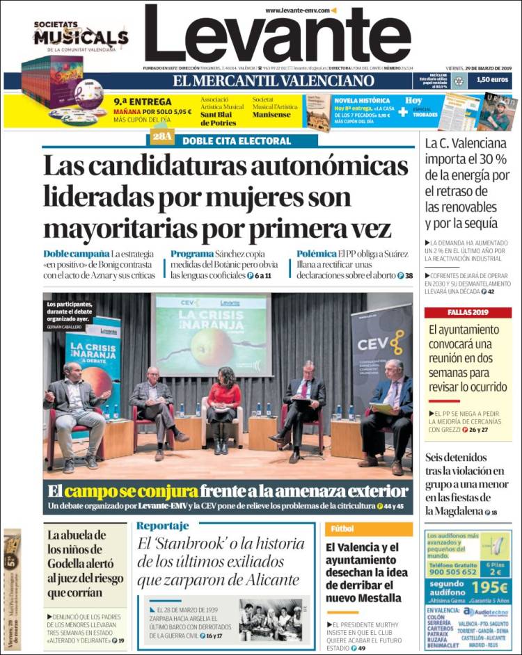 Portada de Levante (Espa&ntilde;a)