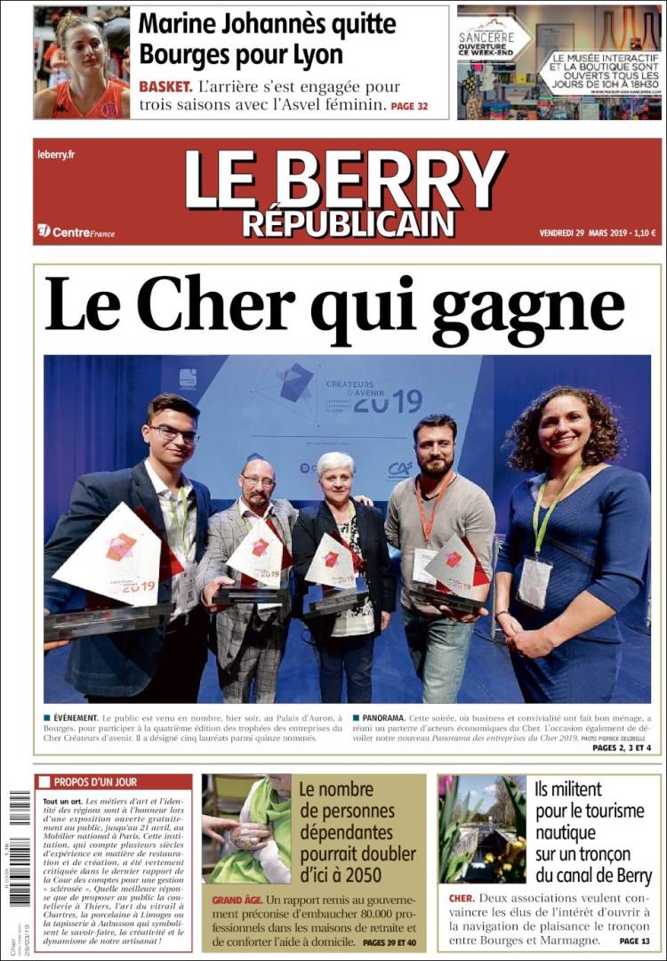 Portada de Berry Republicain (Francia)