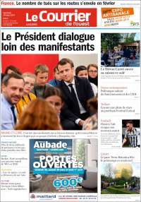 Portada de Le Courrier de l'Ouest (Francia)