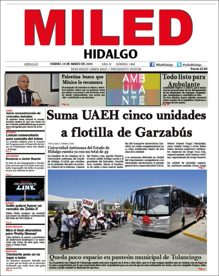 Portada de Miled - Hidalgo (M&eacute;xico)