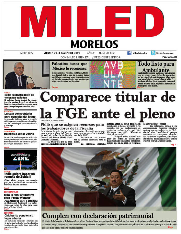 Portada de Miled - Morelos (M&eacute;xico)