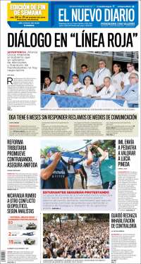 Portada de El Nuevo Diario (Nicaragua)