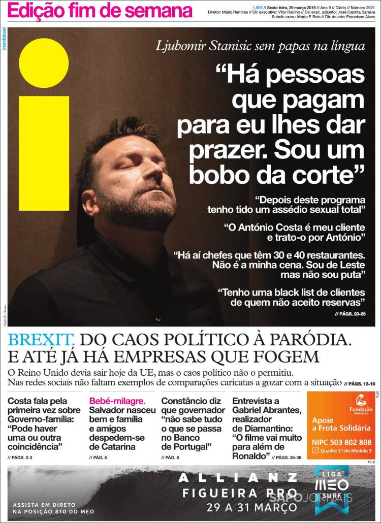 Portada de I - informação (Portugal)