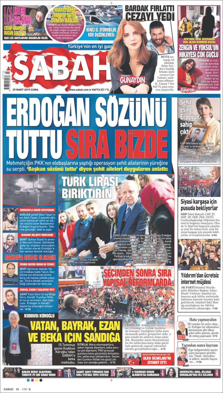 Portada de Sabah (Turqu&iacute;a)