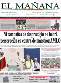 Portada de El Mañana de Toluca (México)