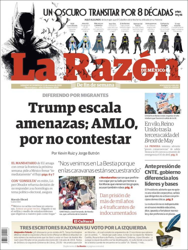 Portada de La Razón (México)