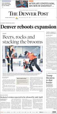 Portada de The Denver Post (USA)