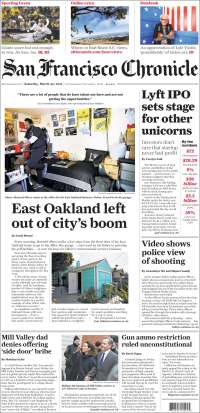 Portada de San Francisco Chronicle (USA)