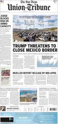 Portada de The San Diego Union-Tribune (USA)