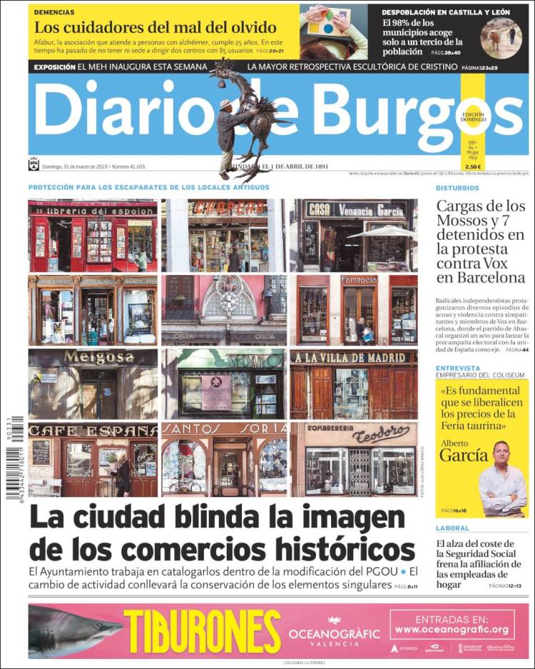 Portada de Diario de Burgos (España)