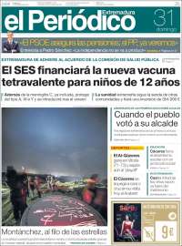 Portada de El Periódico de Extremadura (España)