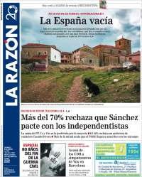 Portada de La Razón (España)