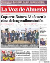 Portada de La Voz de Almería (España)