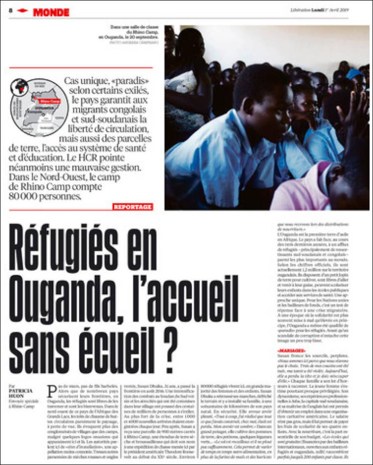 Portada de Libération (Francia)