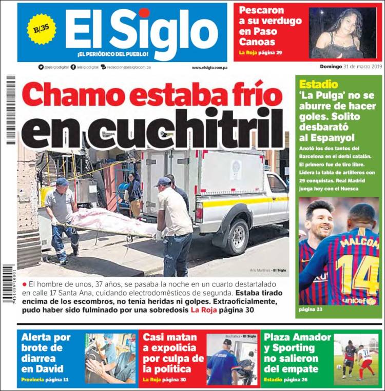 Portada de El Siglo (Panam&aacute;)